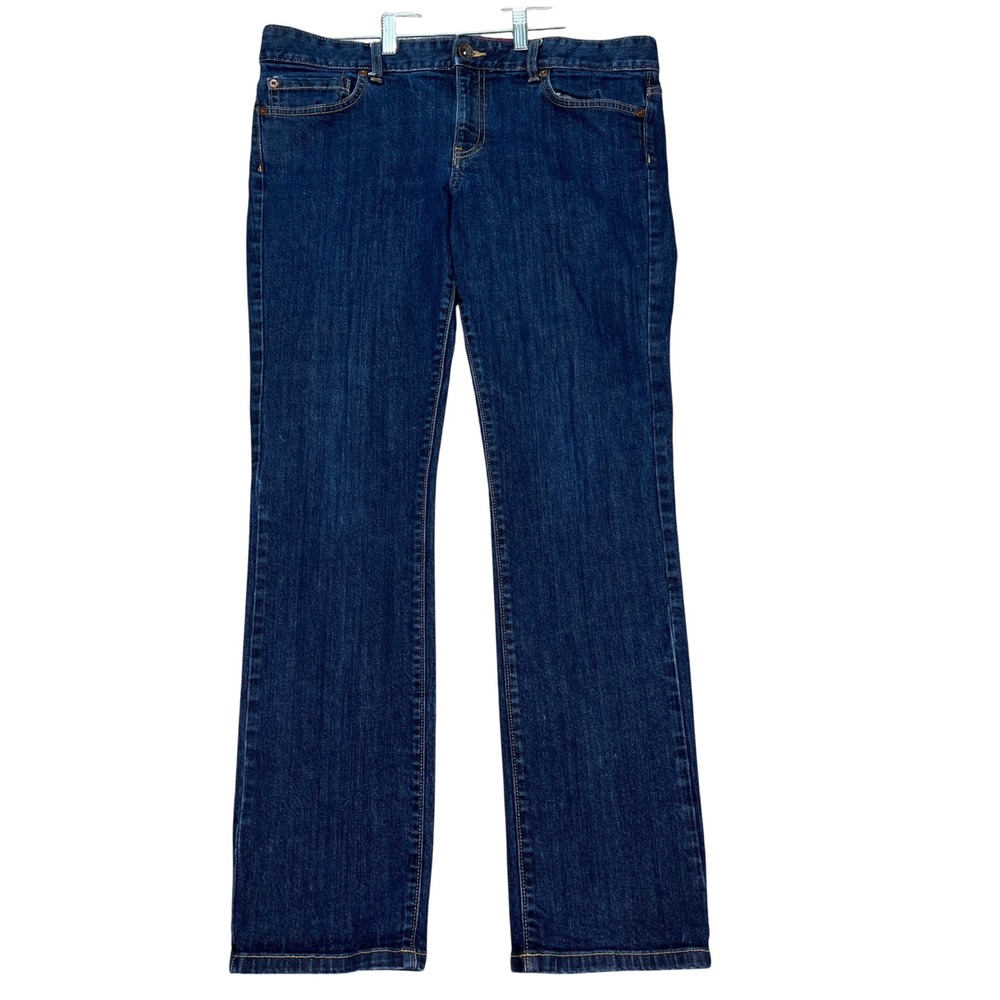 Tommy Hilfiger Straight 14 Jeans Men 37x31 Dark Wash Denim Straight Leg 5 Pocket